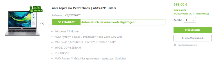 Acer Studentenrabatt