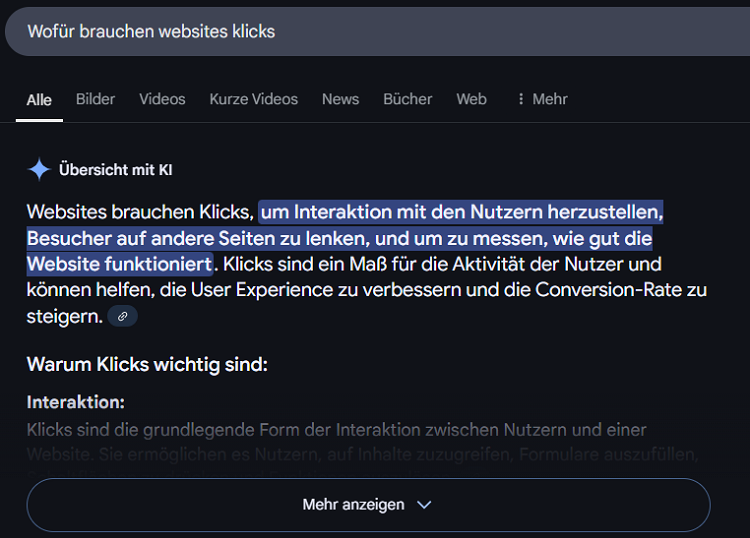 Zusammenfassungen mit Google AI Overview