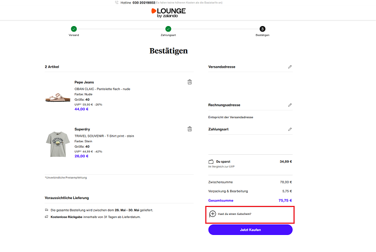 zalando lounge gutschein einlösen