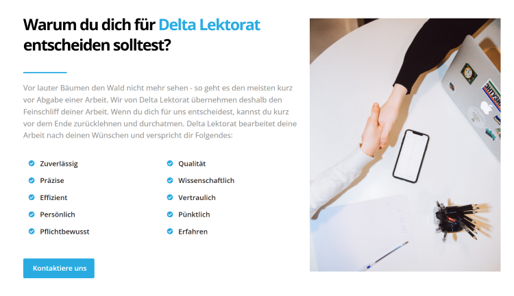 Delta Lektorat Website