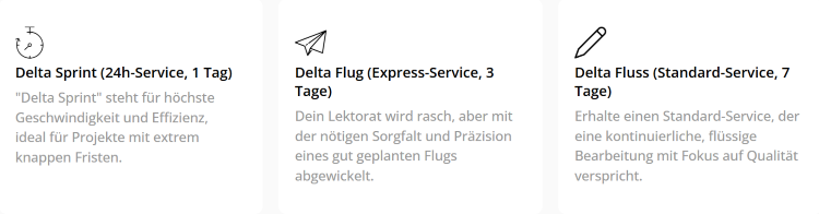 Versandmöglichkeiten