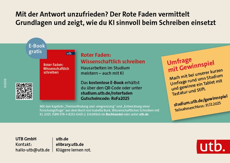 Kostenloses E-Book zum Wissenschaftlich Schreiben mit KI