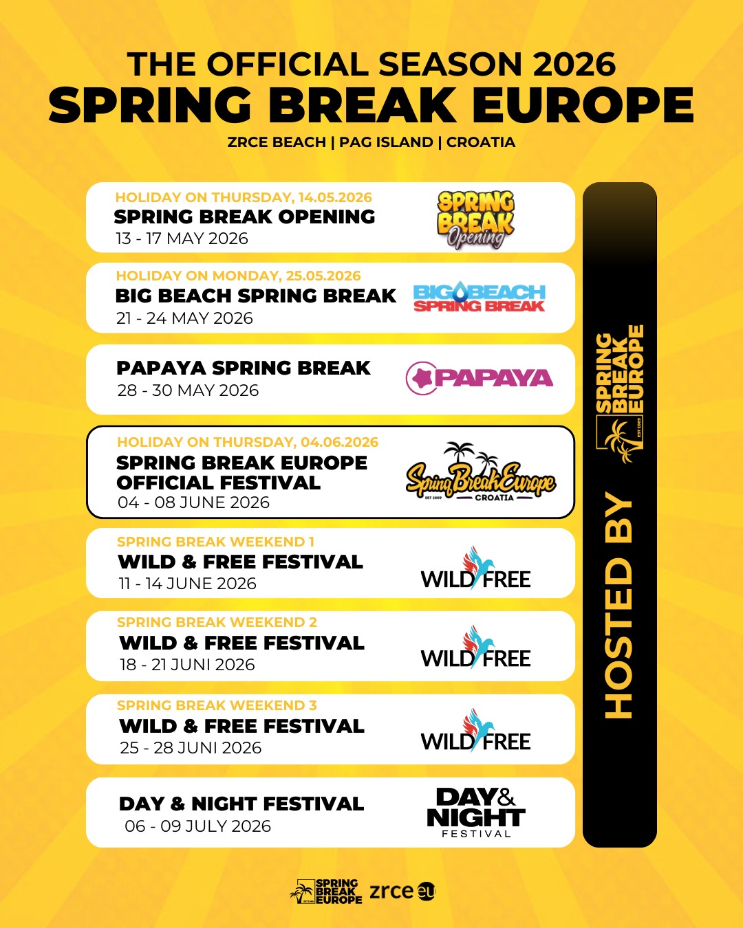 Spring Break Events Festivalsaison 2026